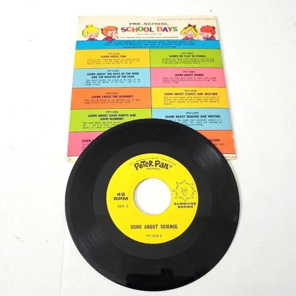 Pre-School Days Record Learn About Science and Weather Songs 45 RPM 1966 - Picture 2 of 2
